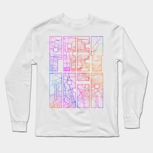 Pretoria, South Africa City Map Typography - Colorful Long Sleeve T-Shirt